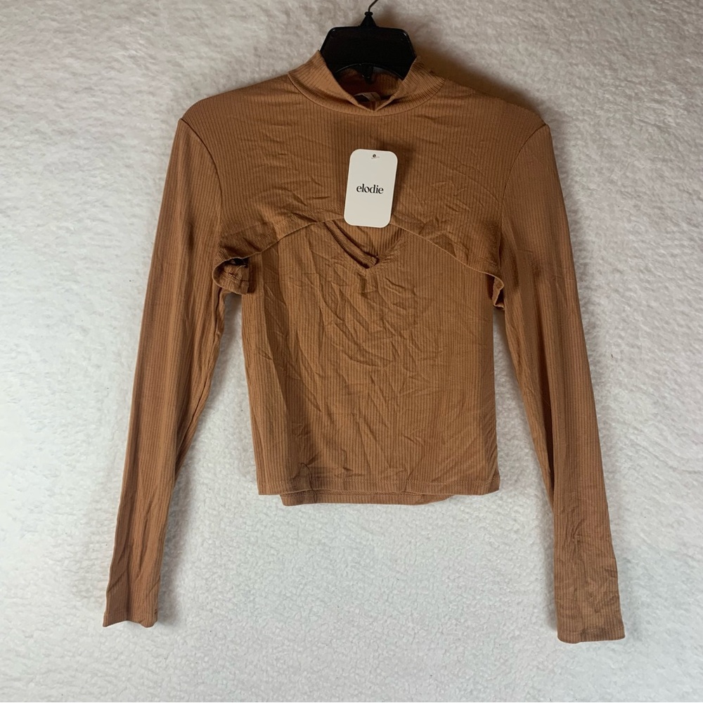 Elodie Shrug Tank Top Women’s Size M Copper Brown Long Sleeve NWT 5476